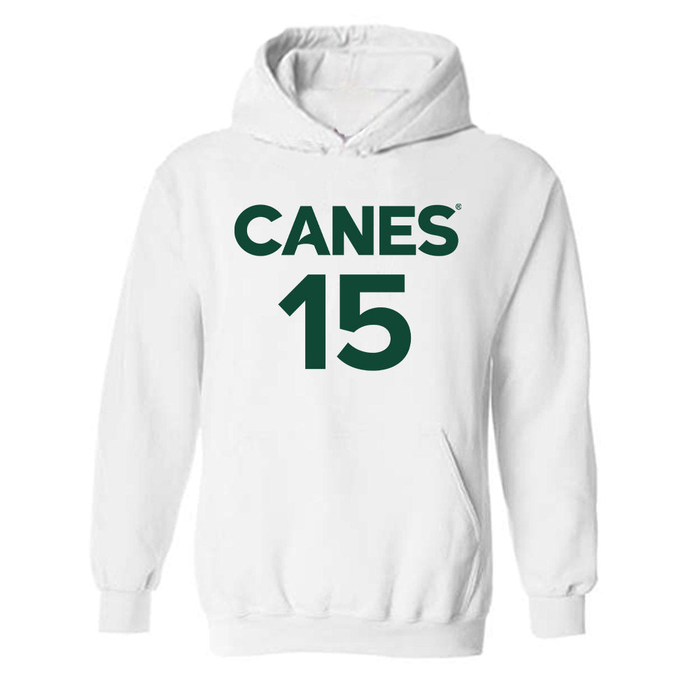 Miami - NCAA Women's Basketball : Vittoria Blasigh - Replica Shersey Hooded Sweatshirt-0