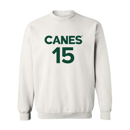 Miami - NCAA Men's Basketball : Kiree Huie - Replica Shersey Crewneck Sweatshirt-0