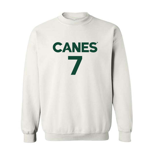 Miami - NCAA Women's Basketball : Danielle Osho - Replica Shersey Crewneck Sweatshirt-0