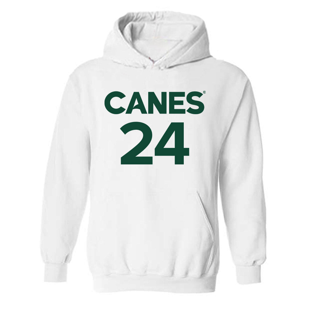 Miami - NCAA Men's Basketball : Nijel Pack - Replica Shersey Hooded Sweatshirt-0