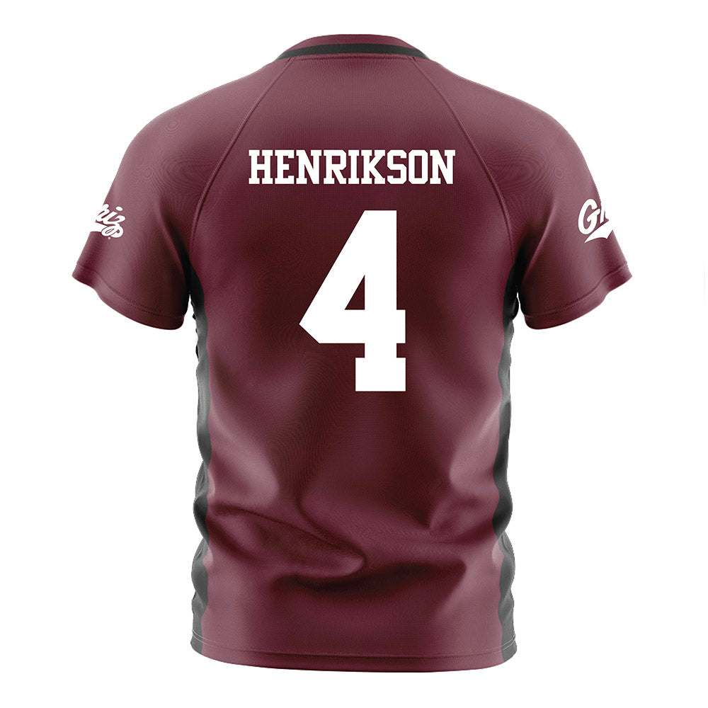 Montana - NCAA Women's Soccer : Allison Henrikson - Maroon Soccer Jersey-1