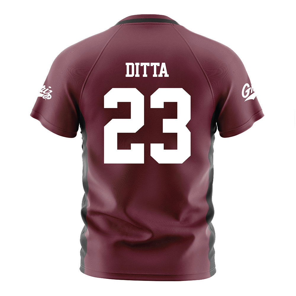 Montana - NCAA Women's Soccer : Maddie Ditta - Maroon Soccer Jersey-1