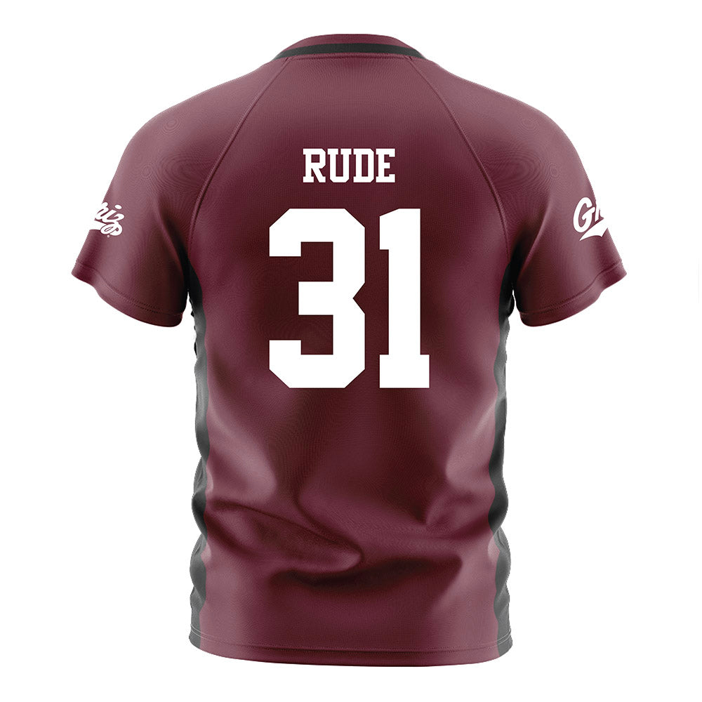 Montana - NCAA Women's Soccer : Malli Rude - Maroon Soccer Jersey-1