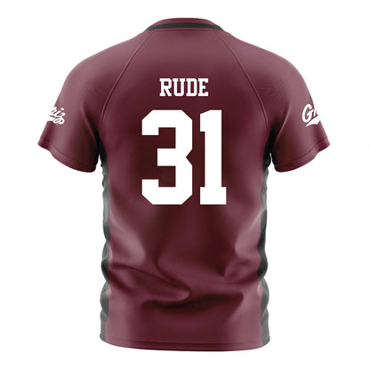 Montana - NCAA Women's Soccer : Malli Rude - Maroon Soccer Jersey-1