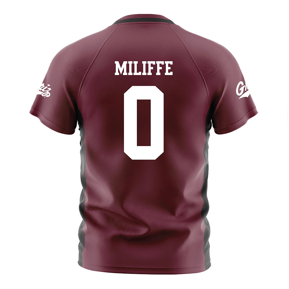 Montana - NCAA Women's Soccer : Jillian Miliffe - Maroon Soccer Jersey-1