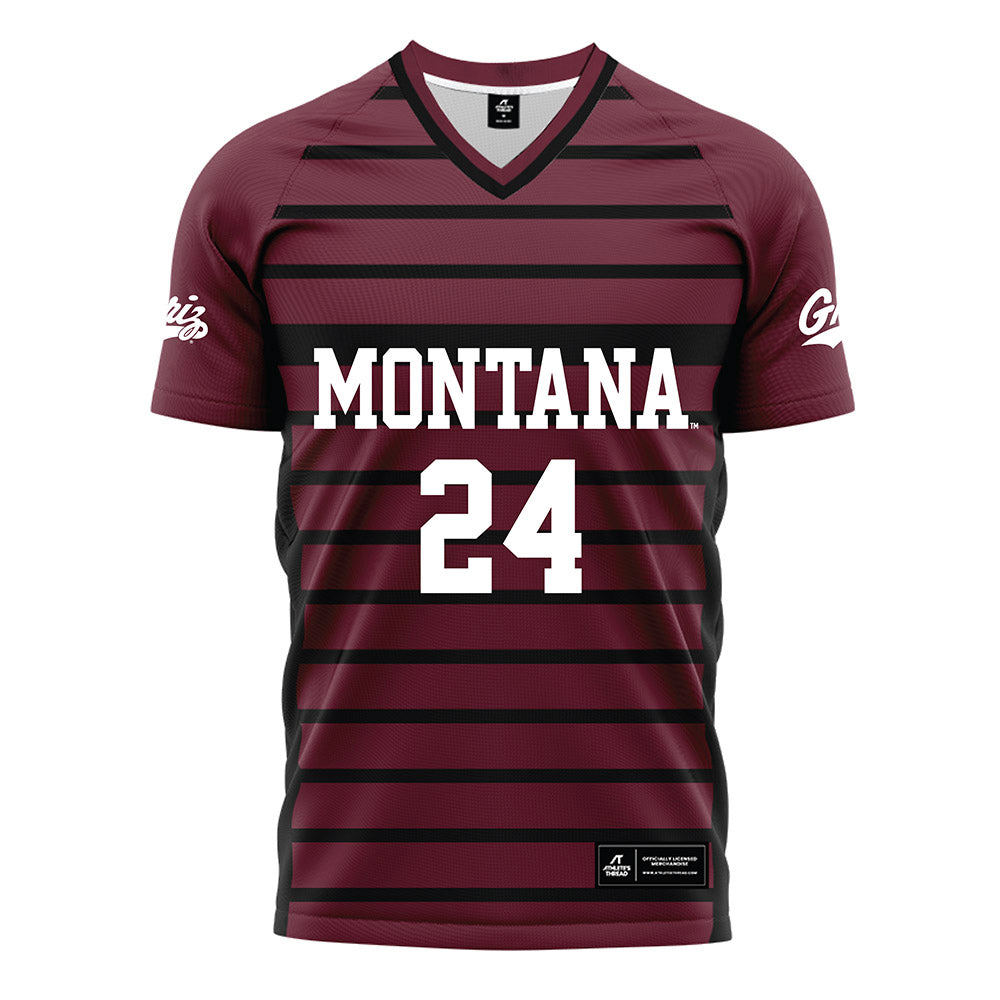 Montana - NCAA Women's Soccer : Kiera Grant - Maroon Soccer Jersey-0