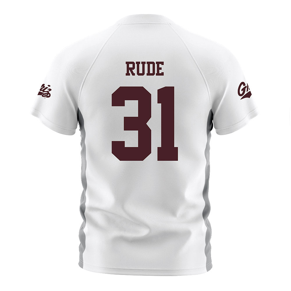 Montana - NCAA Women's Soccer : Malli Rude - White Soccer Jersey-1