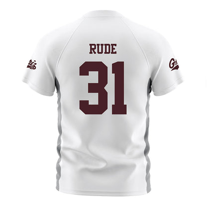 Montana - NCAA Women's Soccer : Malli Rude - White Soccer Jersey-1