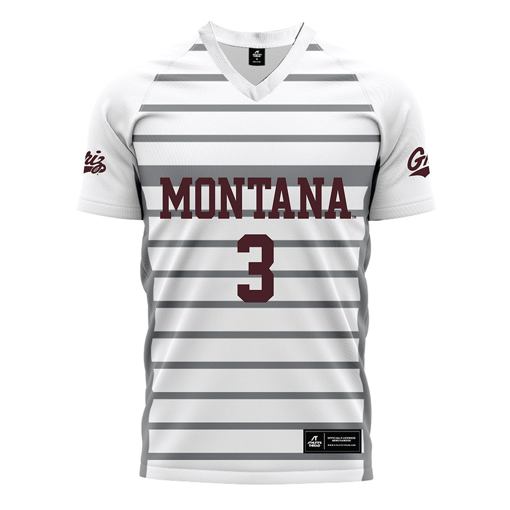 Montana - NCAA Women's Soccer : Abby Smith - White Soccer Jersey-0