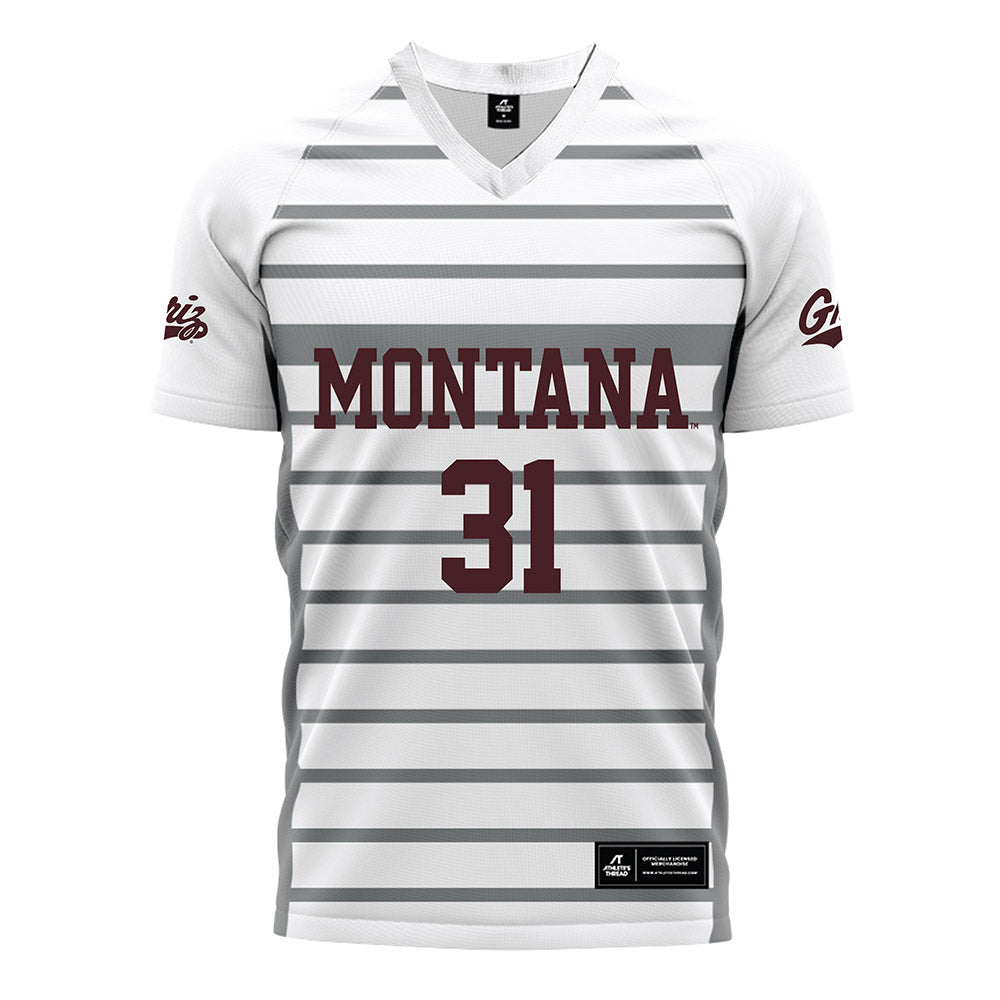 Montana - NCAA Women's Soccer : Malli Rude - White Soccer Jersey-0