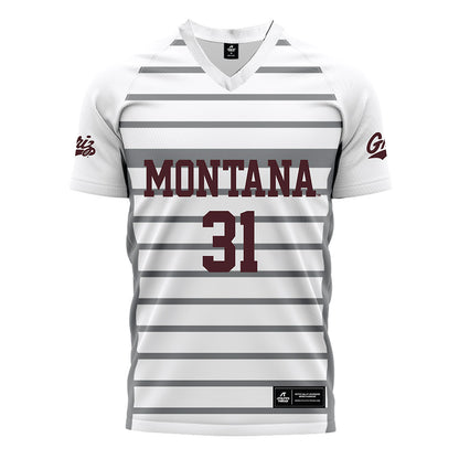 Montana - NCAA Women's Soccer : Malli Rude - White Soccer Jersey-0