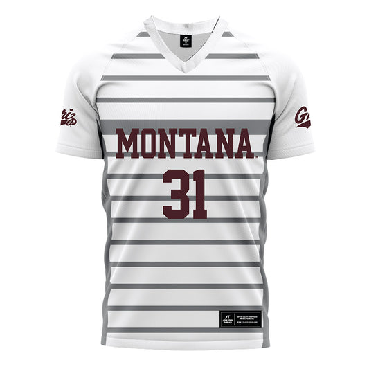 Montana - NCAA Women's Soccer : Malli Rude - White Soccer Jersey-0