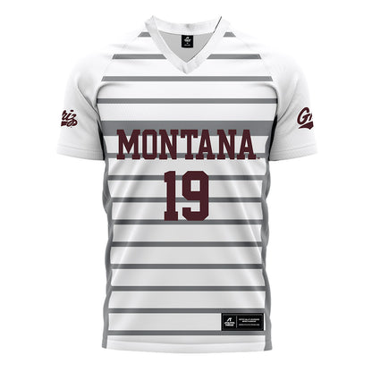 Montana - NCAA Women's Soccer : Kendel Johnson - White Soccer Jersey-0