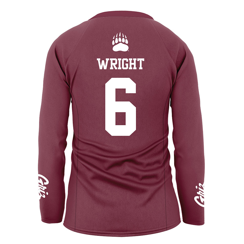 Montana - NCAA Women's Volleyball : Annika Wright - Maroon Volleyball Jersey-1