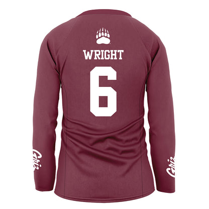 Montana - NCAA Women's Volleyball : Annika Wright - Maroon Volleyball Jersey-1