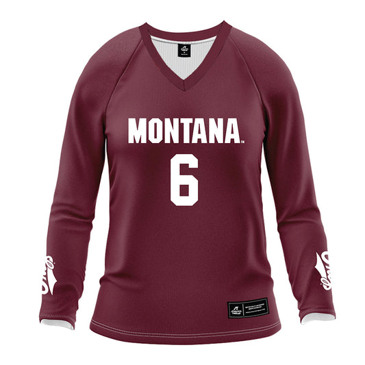 Montana - NCAA Women's Volleyball : Annika Wright - Maroon Volleyball Jersey-0