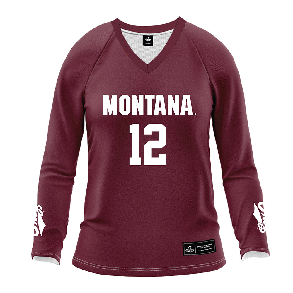 Montana - NCAA Women's Volleyball : Emma Williams - Maroon Volleyball Jersey