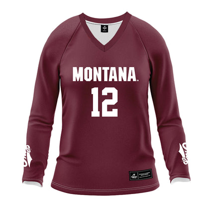 Montana - NCAA Women's Volleyball : Emma Williams - Maroon Volleyball Jersey