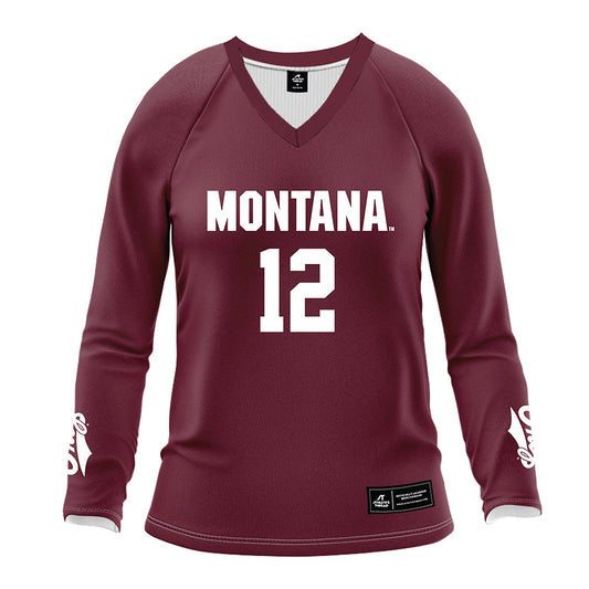 Montana - NCAA Women's Volleyball : Emma Williams - Maroon Volleyball Jersey