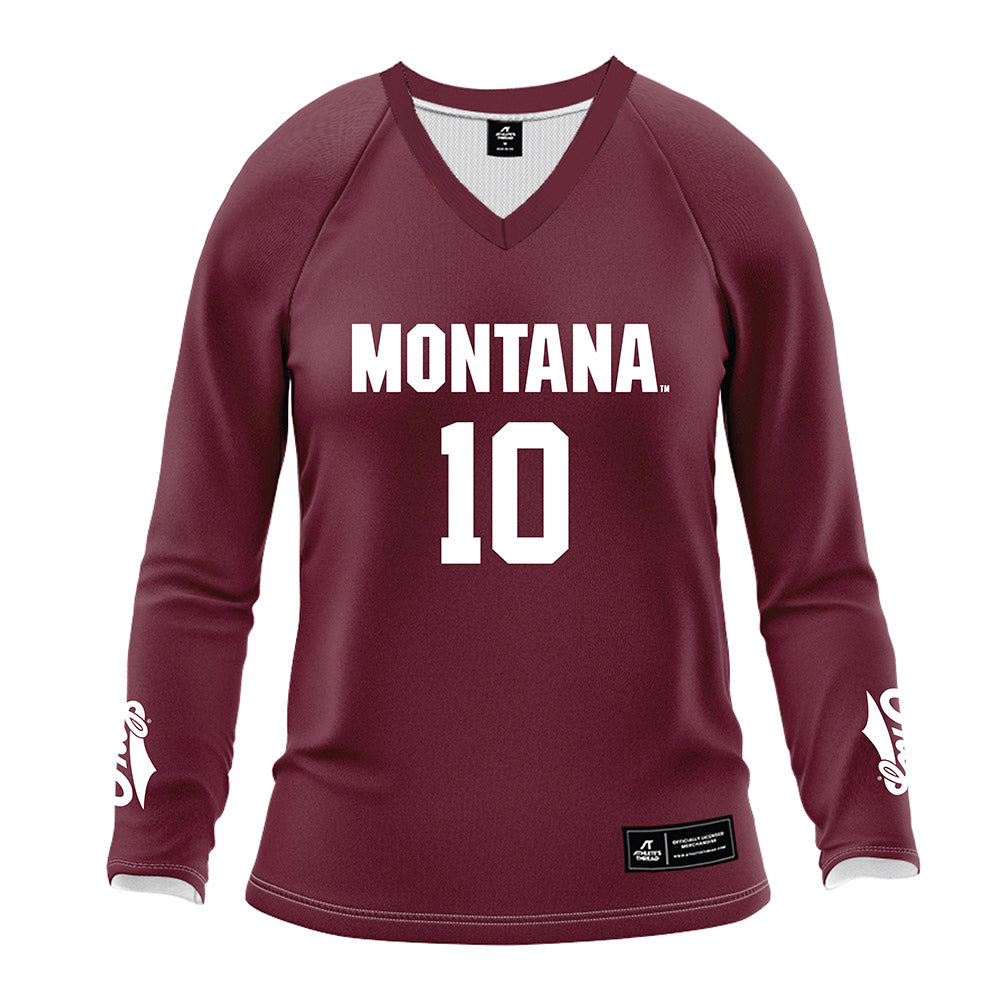 Montana - NCAA Women's Volleyball : Delaney Russell - Maroon Volleyball Jersey