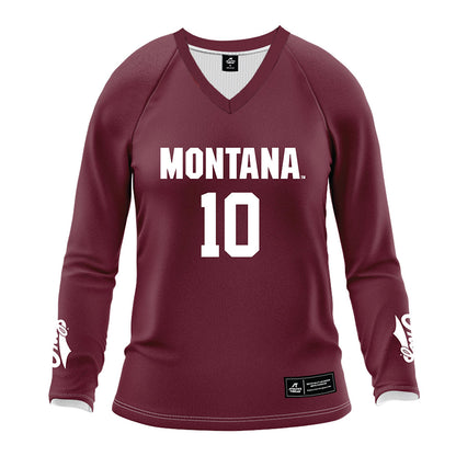 Montana - NCAA Women's Volleyball : Delaney Russell - Maroon Volleyball Jersey