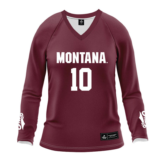 Montana - NCAA Women's Volleyball : Delaney Russell - Maroon Volleyball Jersey