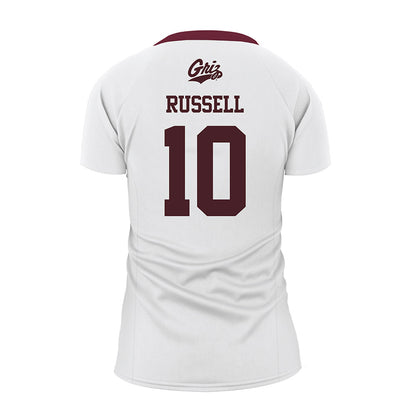 Montana - NCAA Women's Volleyball : Delaney Russell - White Volleyball Jersey