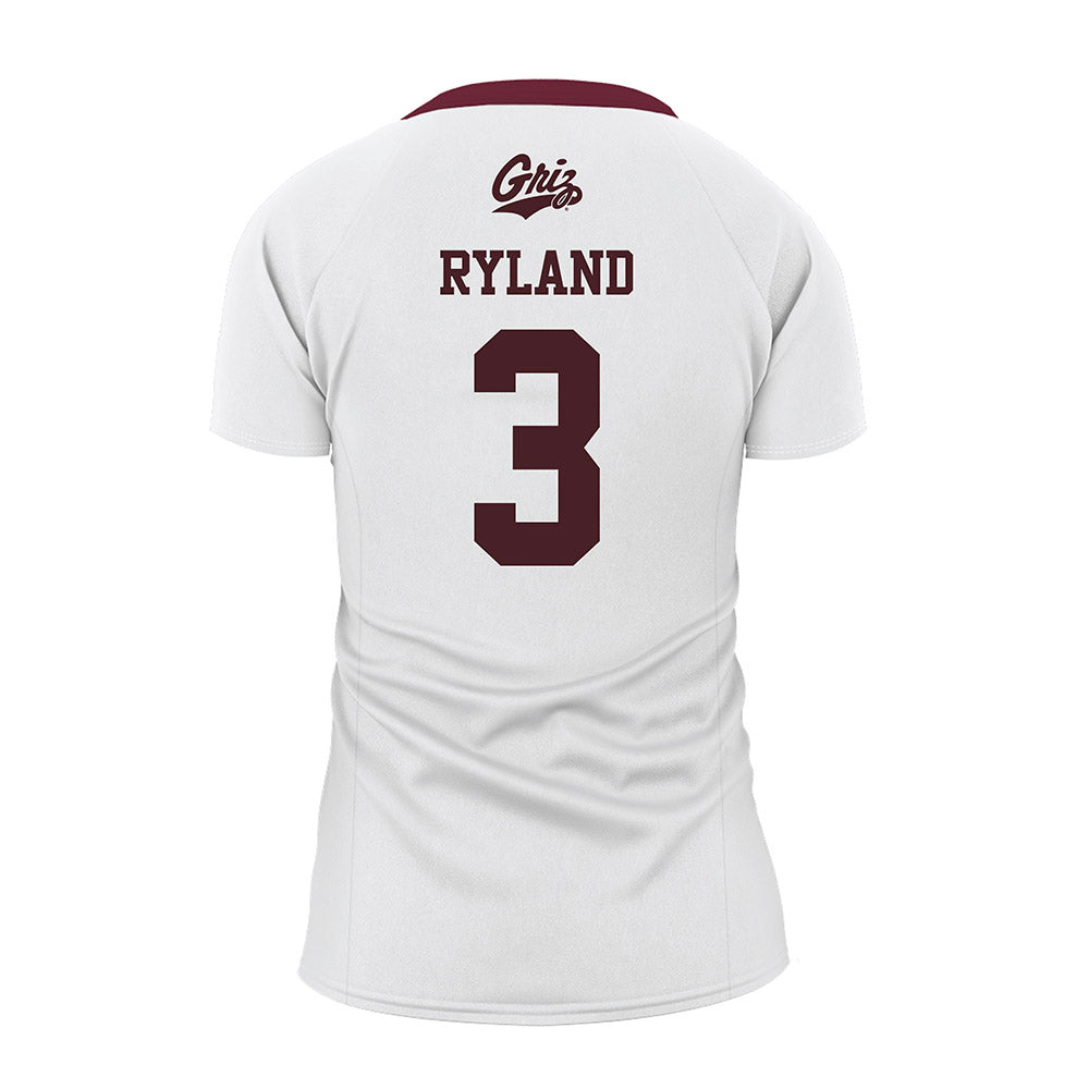 Montana - NCAA Women's Volleyball : Grace Ryland - White Volleyball Jersey-1