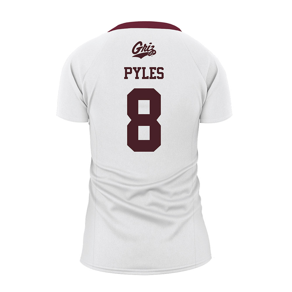 Montana - NCAA Women's Volleyball : Maddie Pyles - White Volleyball Jersey