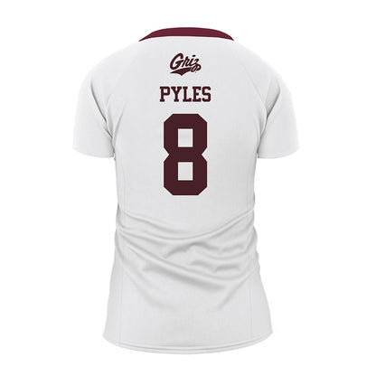Montana - NCAA Women's Volleyball : Maddie Pyles - White Volleyball Jersey