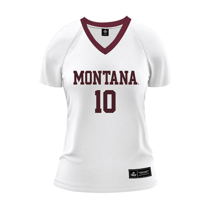 Montana - NCAA Women's Volleyball : Delaney Russell - White Volleyball Jersey