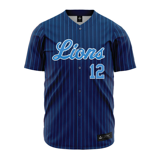 UA Fort Smith - NCAA Baseball : Landon Helm - Blue Pinstripe Jersey-0