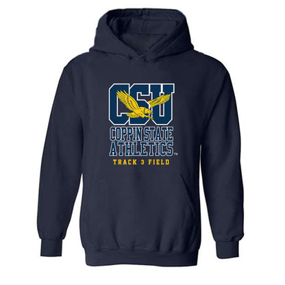 Coppin State - NCAA Men's Track & Field : Amiri Goode - Classic Shersey Hooded Sweatshirt-0