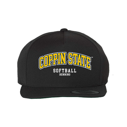 Coppin State - NCAA Softball : JoMhara Benning - Snapback Hat-0