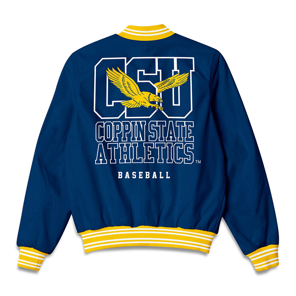 Coppin State - NCAA Baseball : Brett Helmbrecht - Bomber Jacket-1