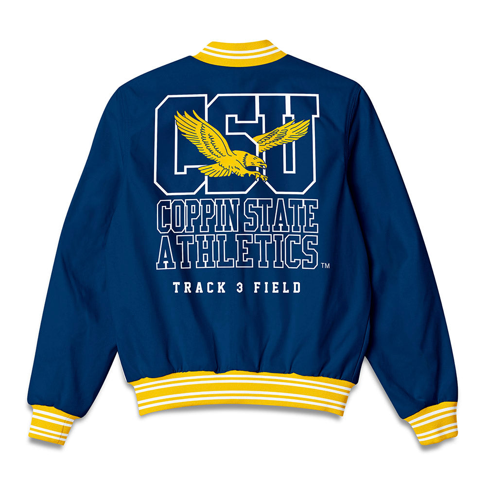 Coppin State - NCAA Men's Track & Field : Amiri Goode - Bomber Jacket-1