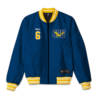 Coppin State - NCAA Men's Basketball : Demariontay Hall - Bomber Jacket-0