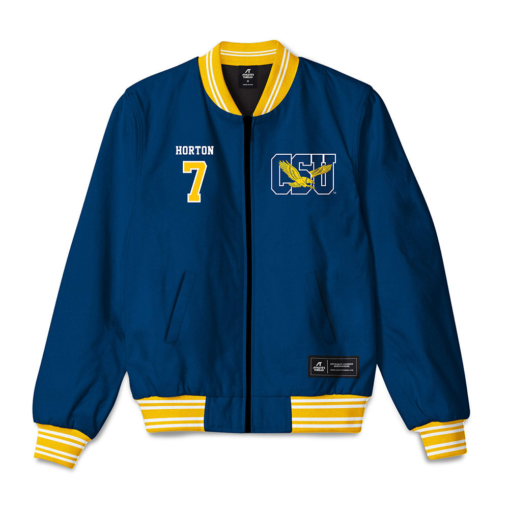 Coppin State - NCAA Men's Basketball : Khali Horton - Bomber Jacket-0