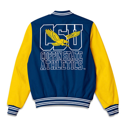 Coppin State - NCAA Men's Basketball : Jamari Piercy - Bomber Jacket-1