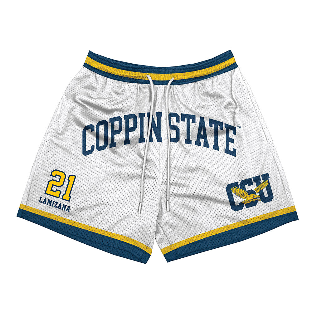 Coppin State - NCAA Men's Basketball : Nelson Lamizana - Shorts-0