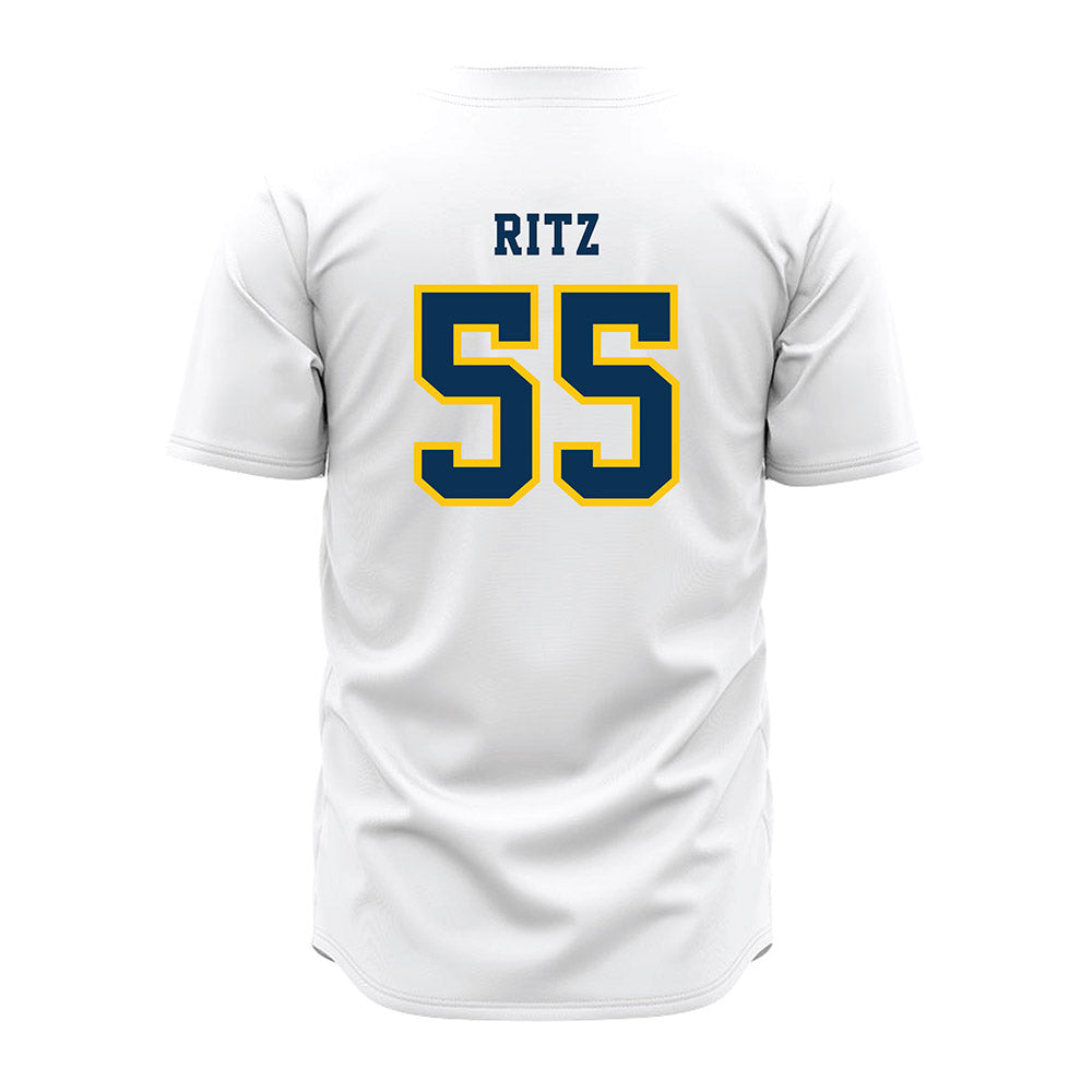 Coppin State - NCAA Baseball : Justin Ritz - White Jersey-1