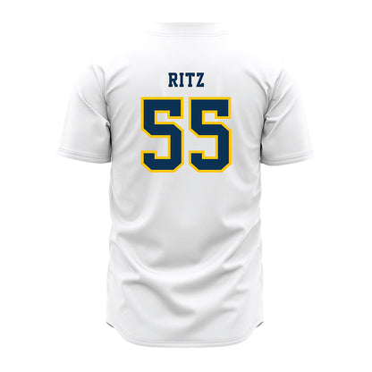 Coppin State - NCAA Baseball : Justin Ritz - White Jersey-1