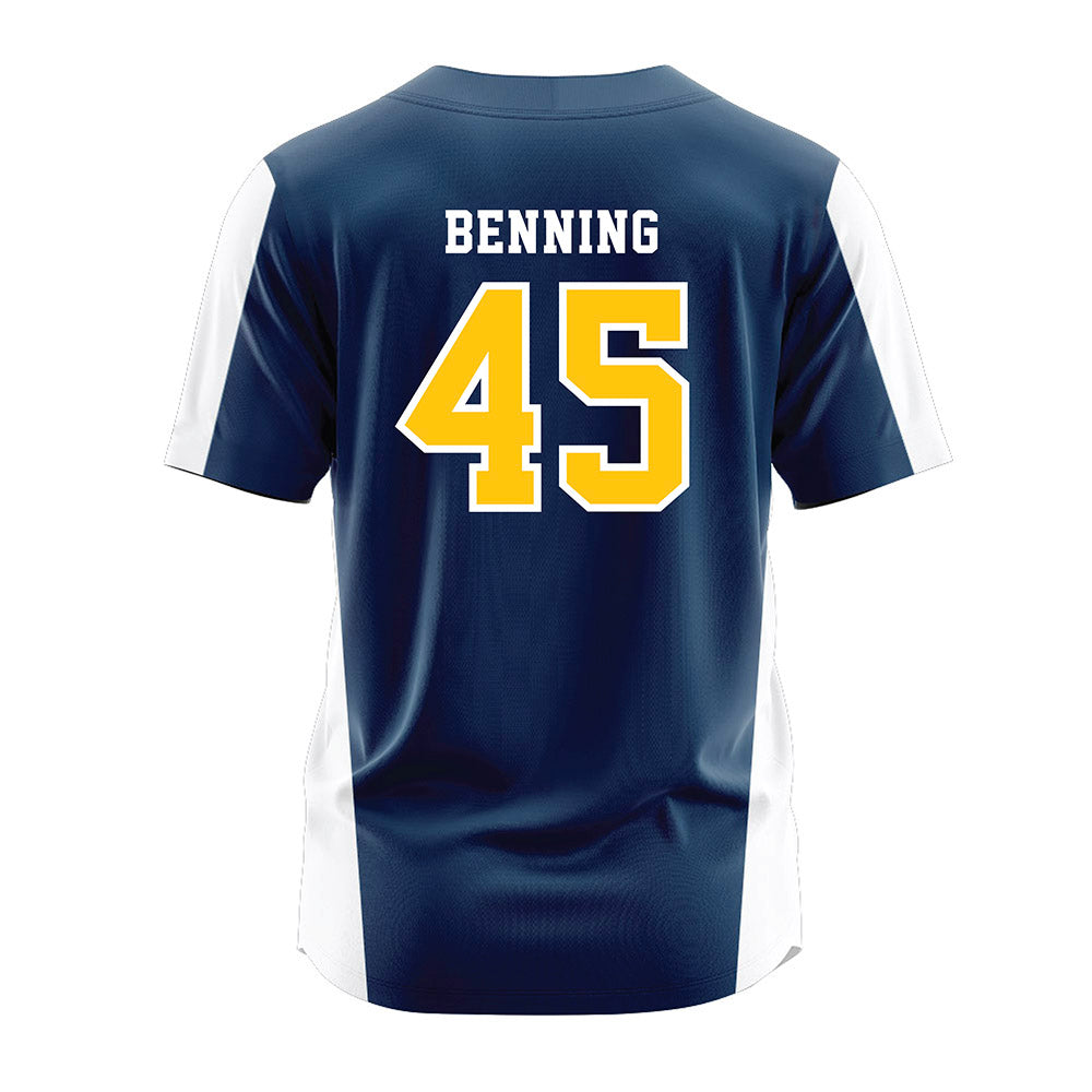 Coppin State - NCAA Softball : JoMhara Benning - Navy Jersey-1