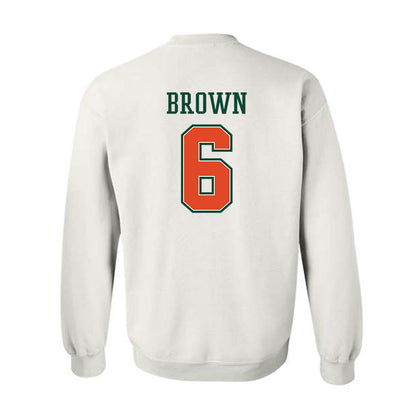 Miami - NCAA Football : CharMar Brown - Crewneck Sweatshirt-1