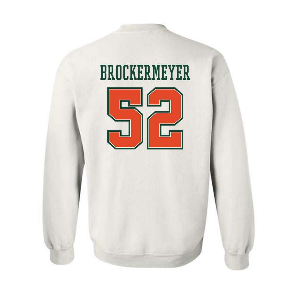 Miami - NCAA Football : James Brockermeyer - Crewneck Sweatshirt-1