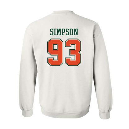 Miami - NCAA Football : Donta Simpson - Crewneck Sweatshirt-1