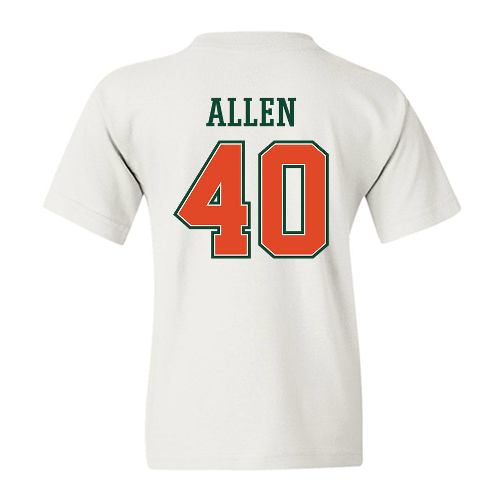 Miami - NCAA Football : Briton Allen - Youth T-Shirt-1