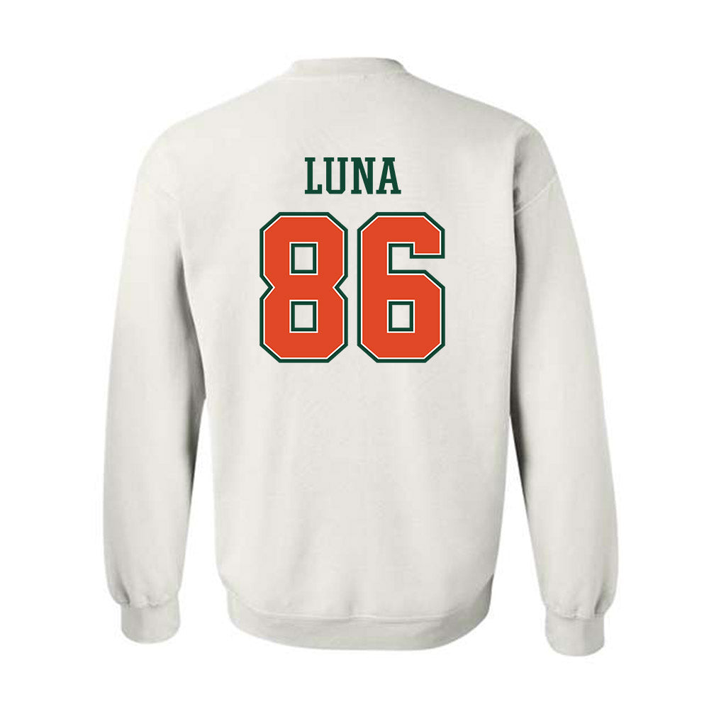 Miami - NCAA Football : Kolby Luna - Crewneck Sweatshirt-1