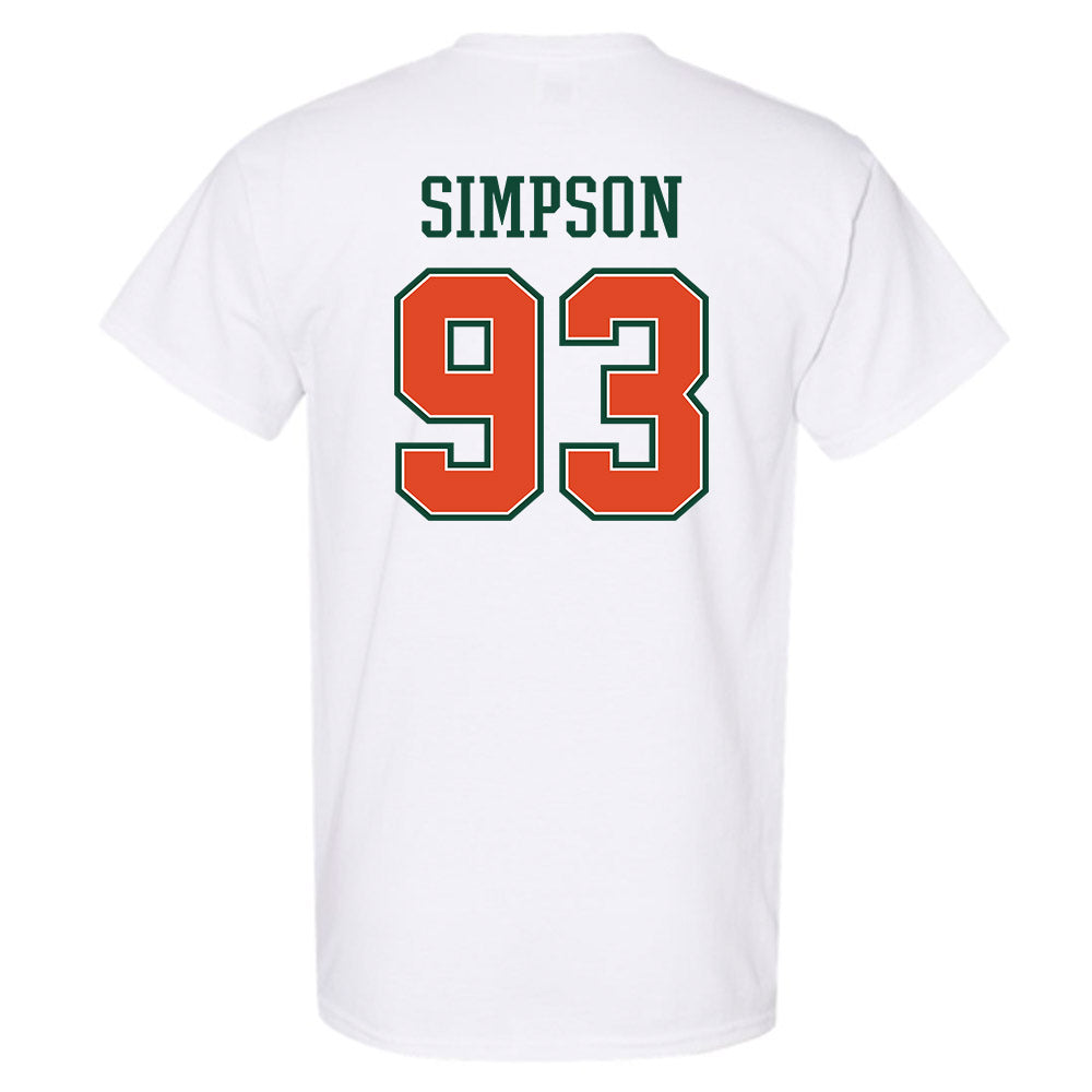 Miami - NCAA Football : Donta Simpson - T-Shirt-1