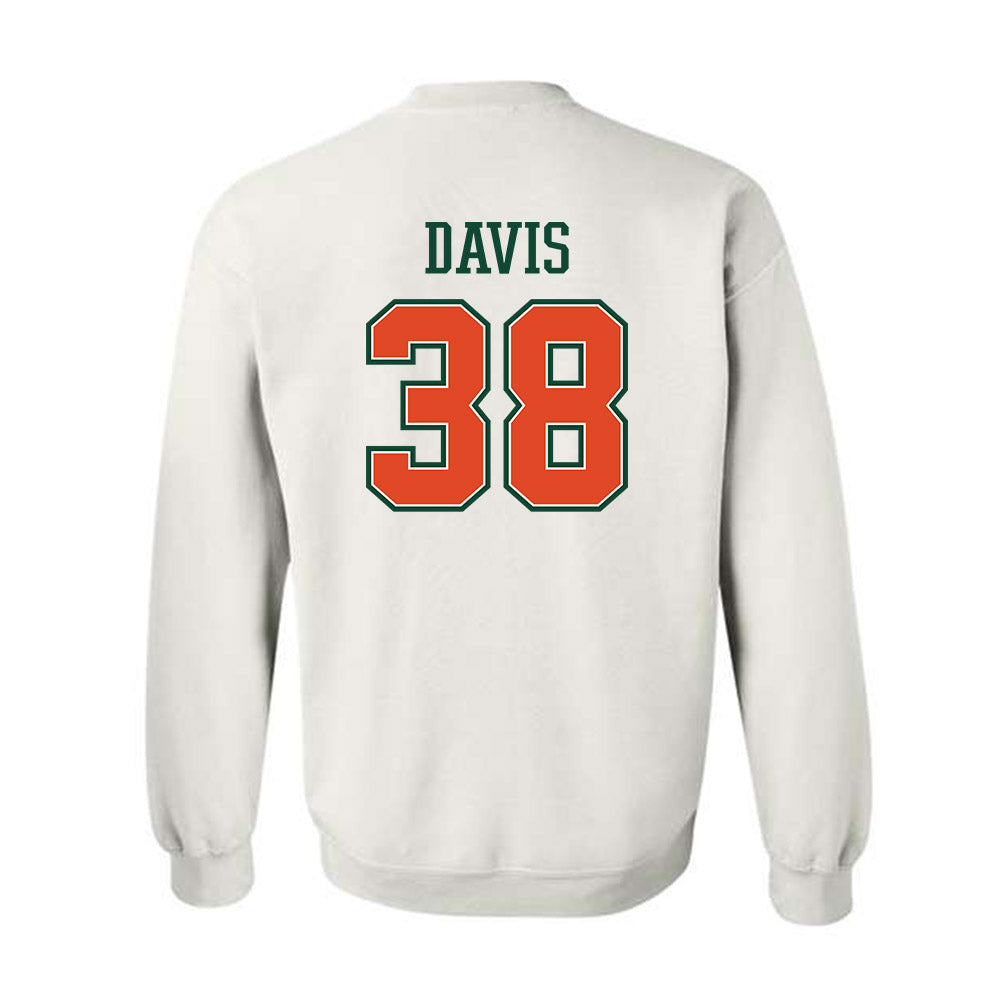 Miami - NCAA Football : Carter Davis - Crewneck Sweatshirt-1